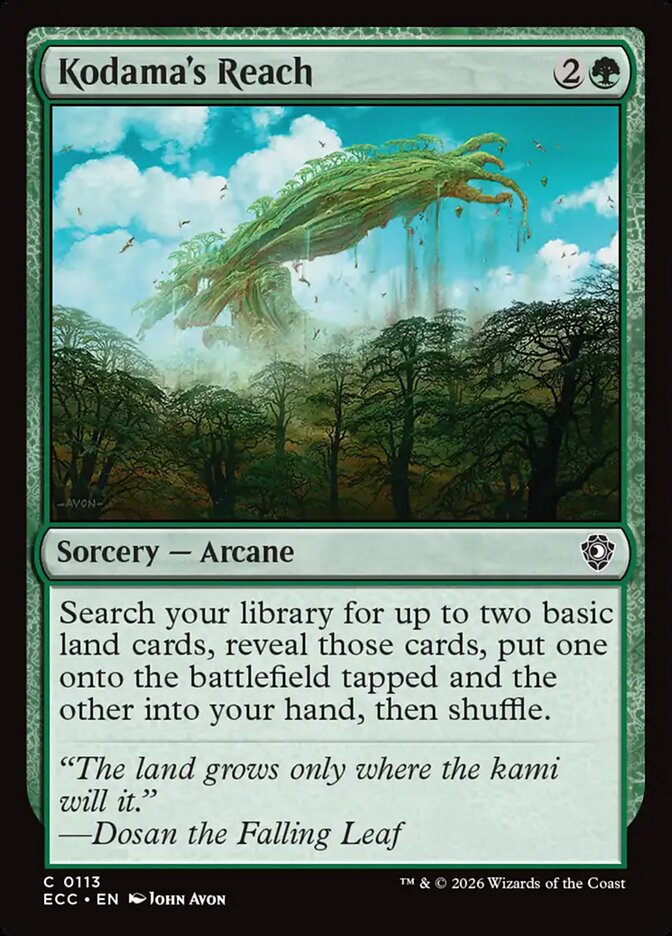 Kodama's Reach card front