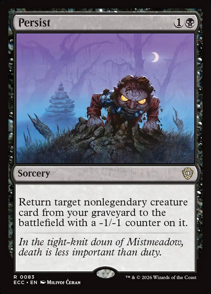 Persist card front