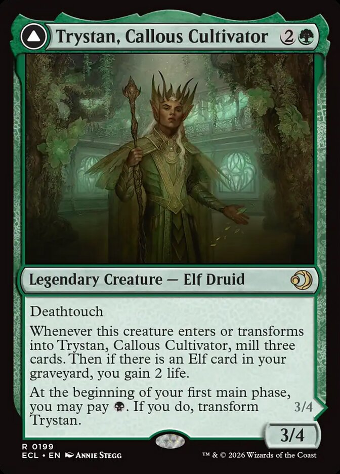 Trystan, Callous Cultivator card front