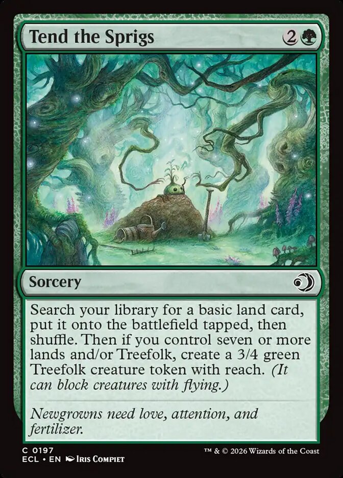 Tend the Sprigs card front