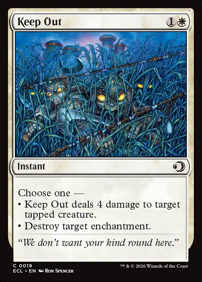 Keep Out card front