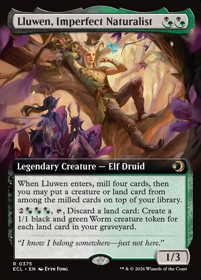 Lluwen, Imperfect Naturalist card front