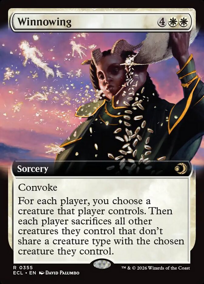 Winnowing card front