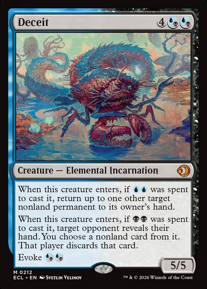 Deceit card front