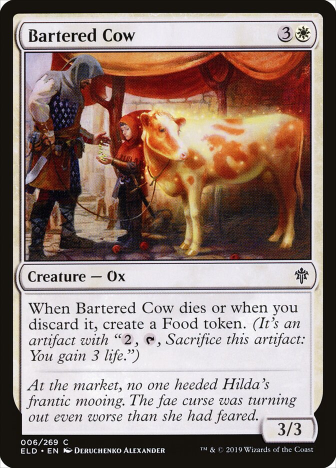 Bartered Cow card front