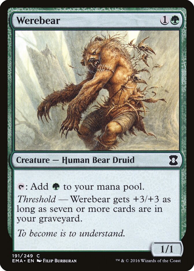 Werebear card front