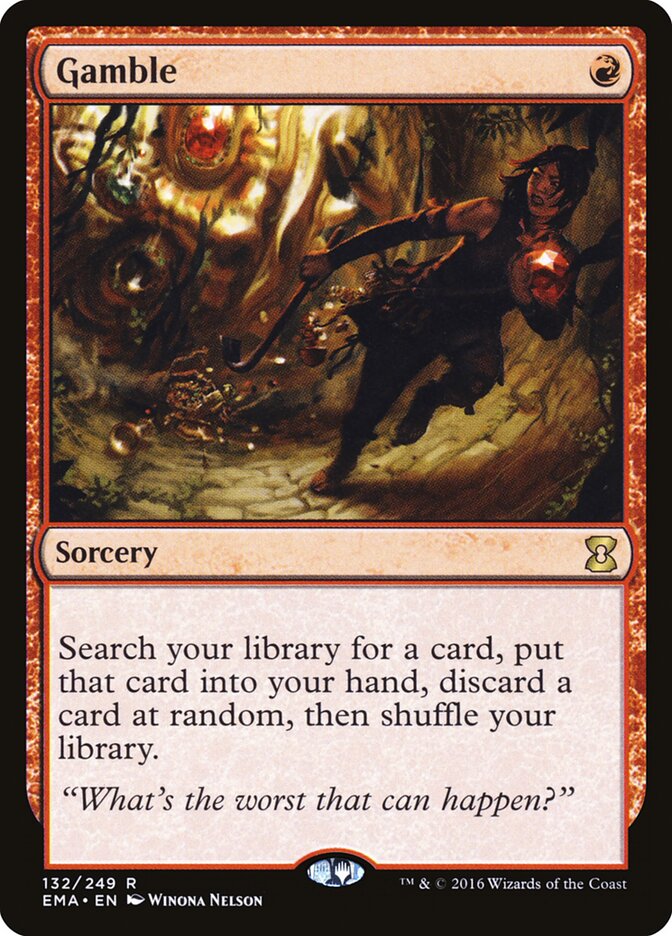 Gamble card front