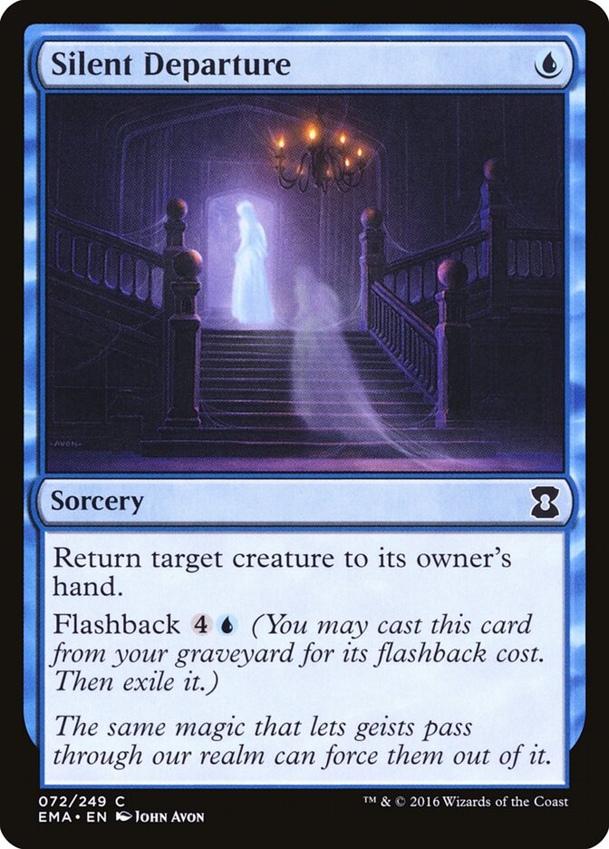 Silent Departure card front