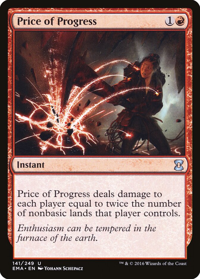 Price of Progress card front