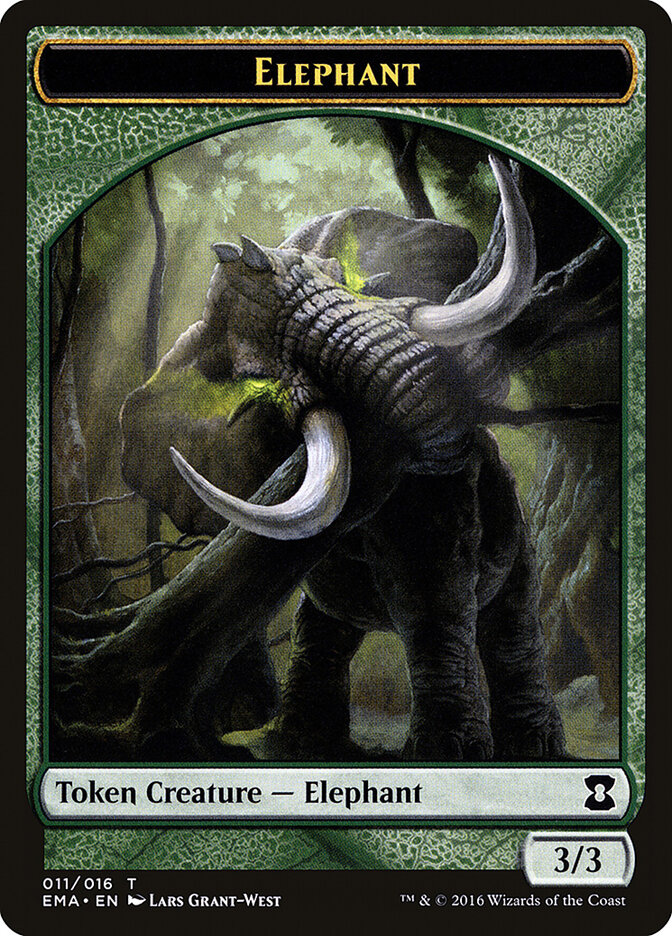 Elephant card front