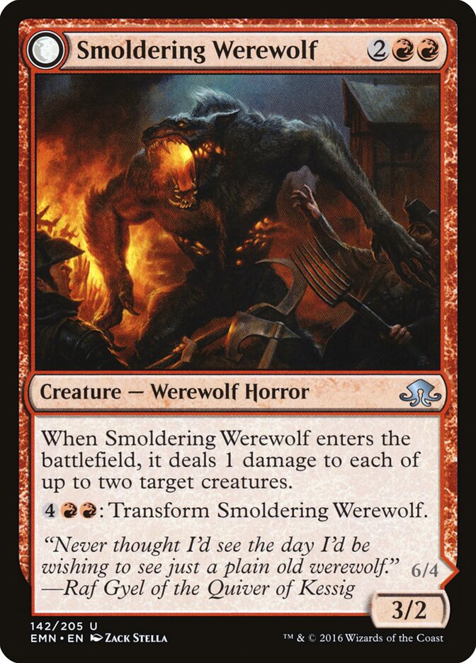 Smoldering Werewolf card front