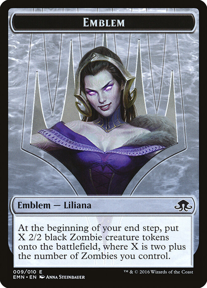 Liliana, the Last Hope Emblem card front