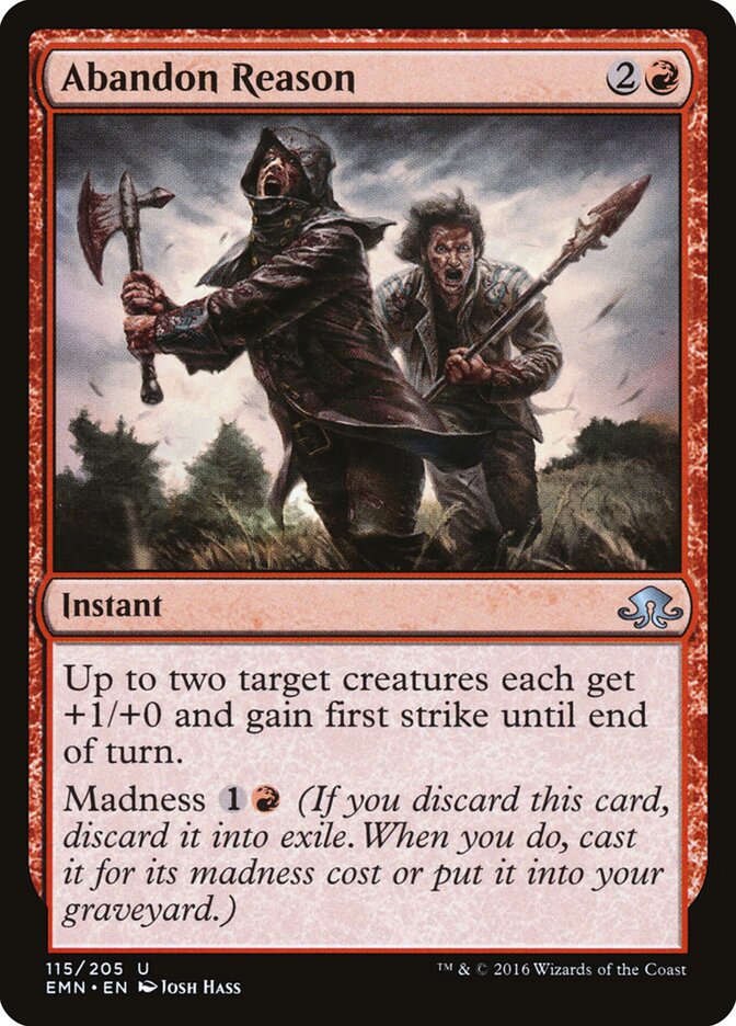 Abandon Reason card front