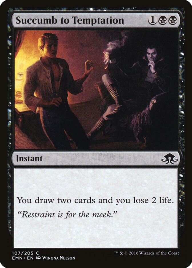 Succumb to Temptation card front