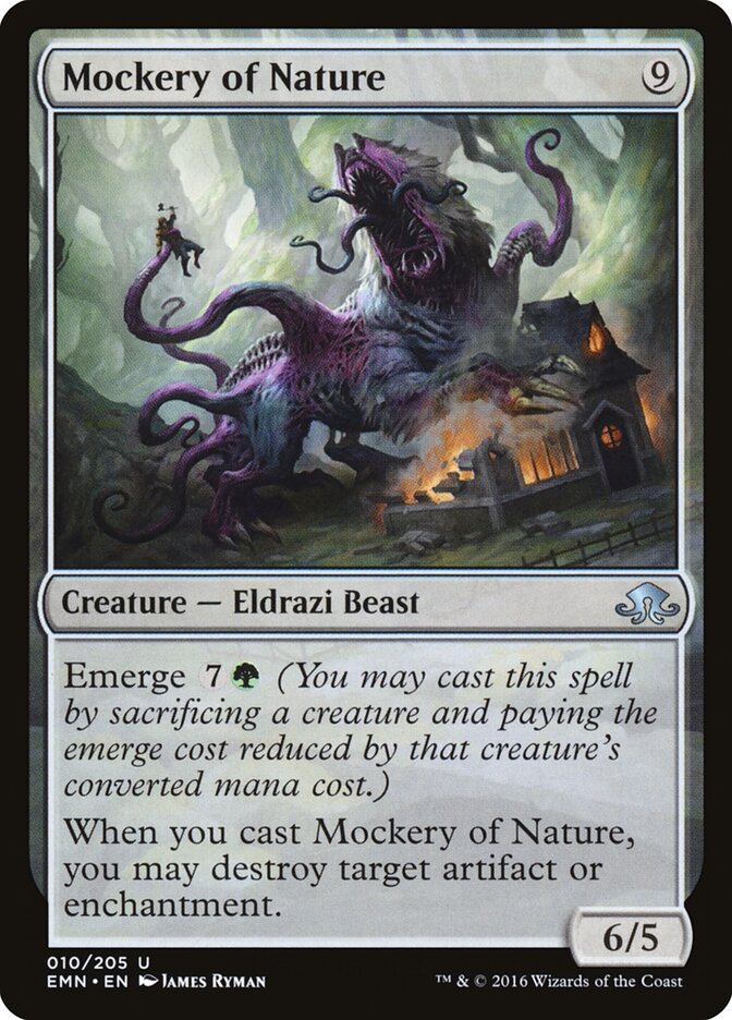 Mockery of Nature card front