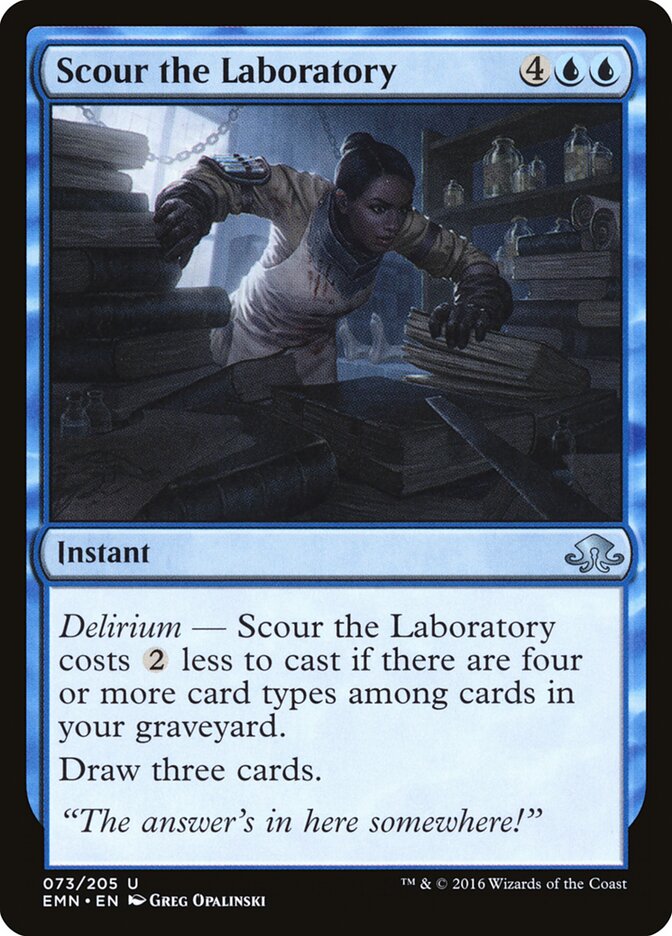 Scour the Laboratory card front