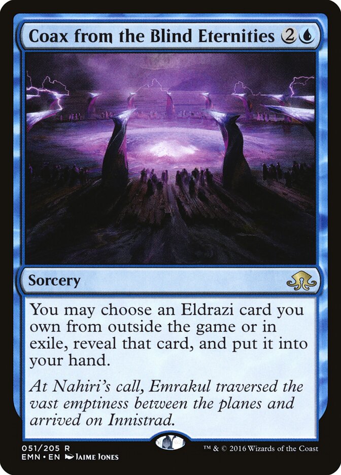 Coax from the Blind Eternities card front