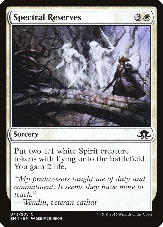 Spectral Reserves card front