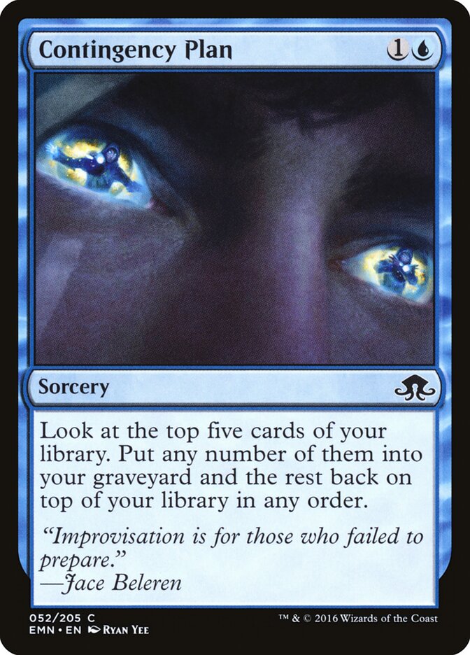 Contingency Plan card front