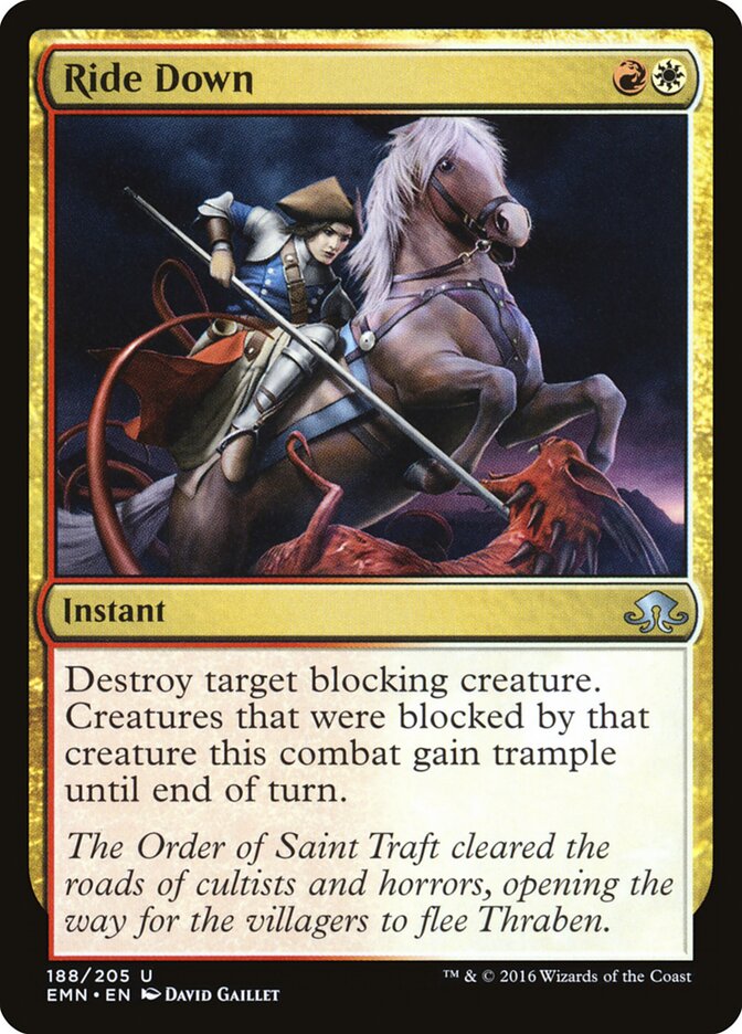 Ride Down card front