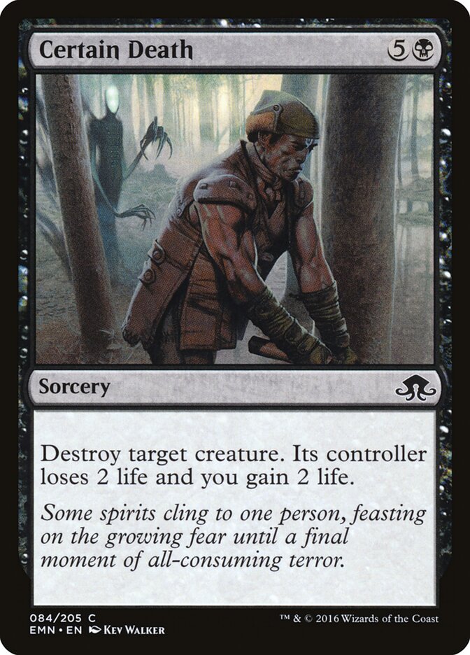Certain Death card front