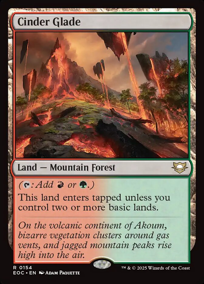 Cinder Glade card front