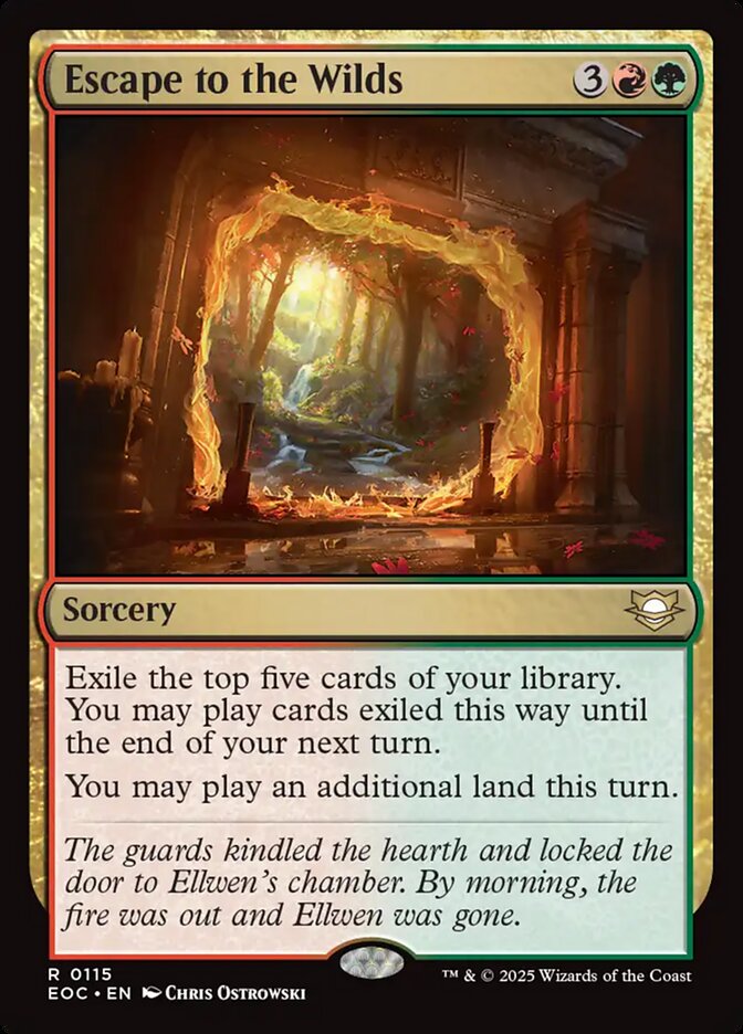 Escape to the Wilds card front