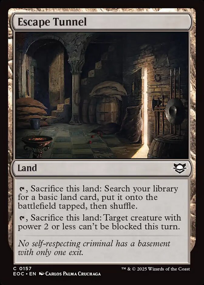 Escape Tunnel card front