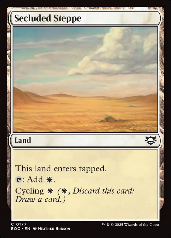 Secluded Steppe card front