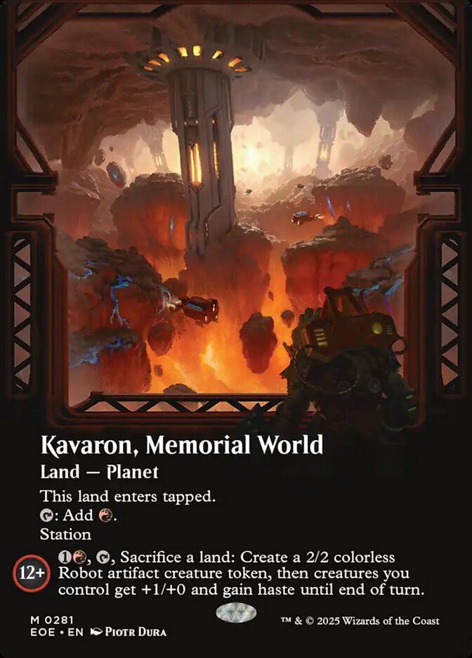 Kavaron, Memorial World card front
