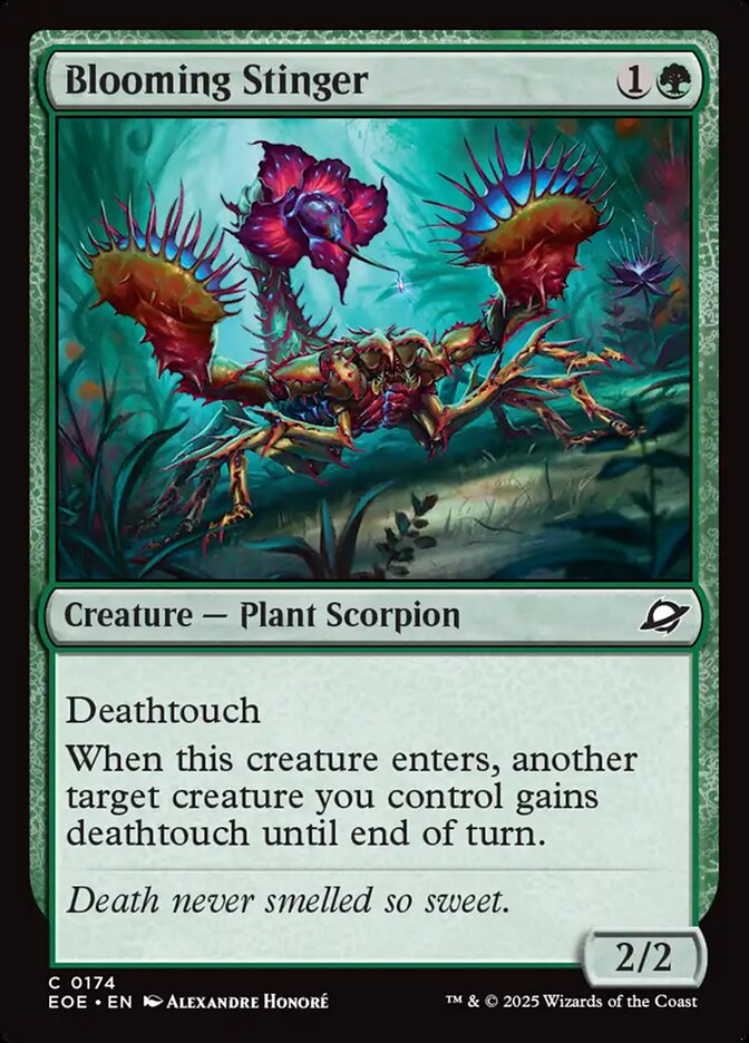 Blooming Stinger card front