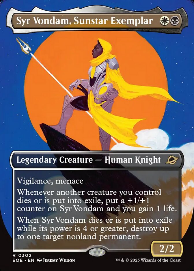 Syr Vondam, Sunstar Exemplar card front