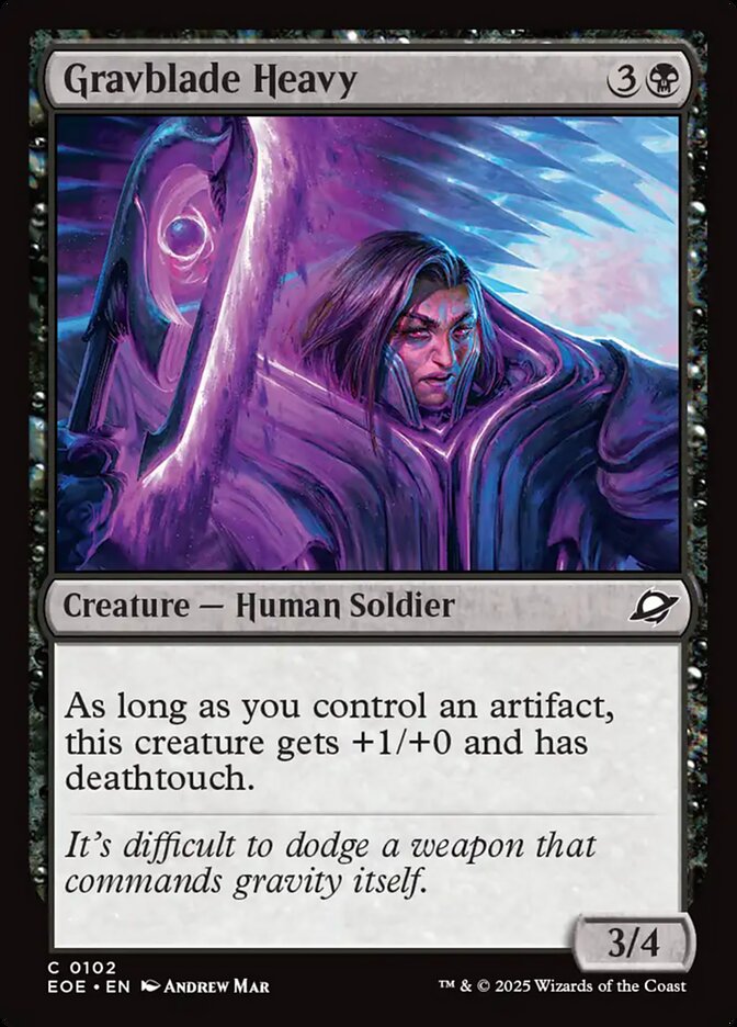 Gravblade Heavy card front