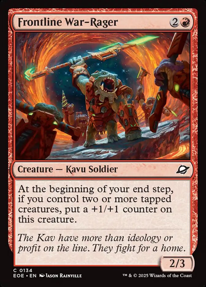 Frontline War-Rager card front