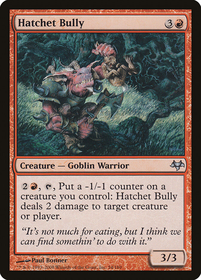 Hatchet Bully card front