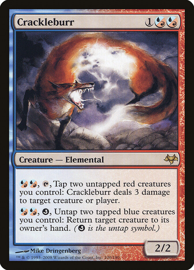 Crackleburr card front