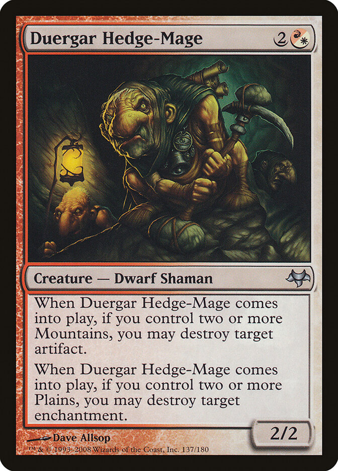 Duergar Hedge-Mage card front