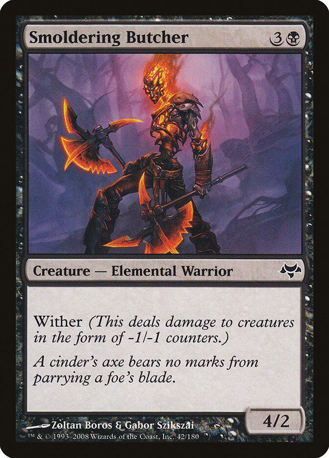 Smoldering Butcher card front