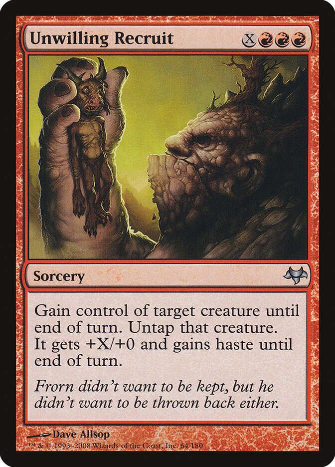 Unwilling Recruit card front