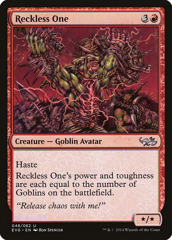 Reckless One card front