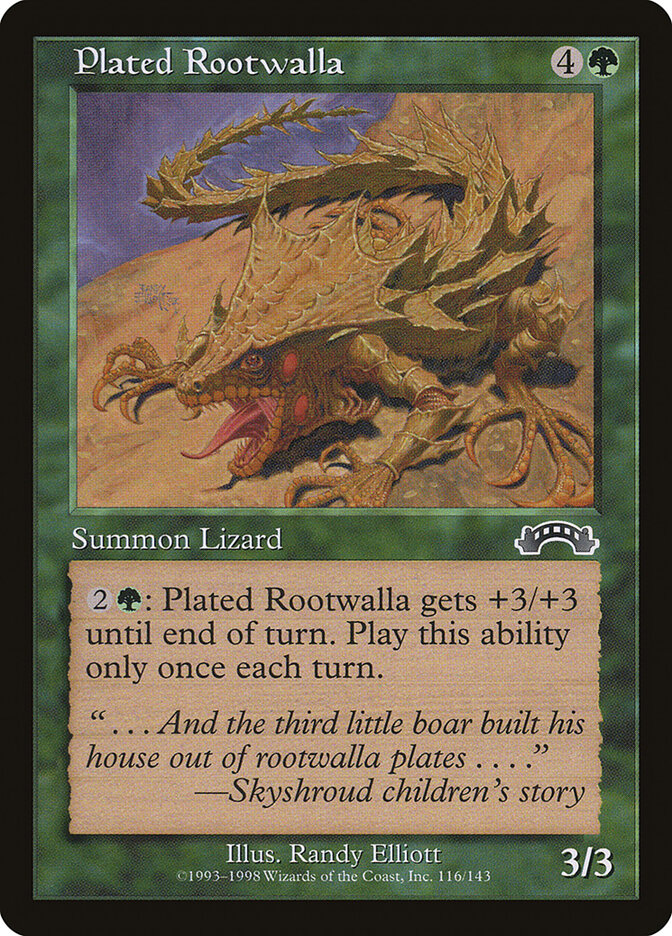 Plated Rootwalla card front