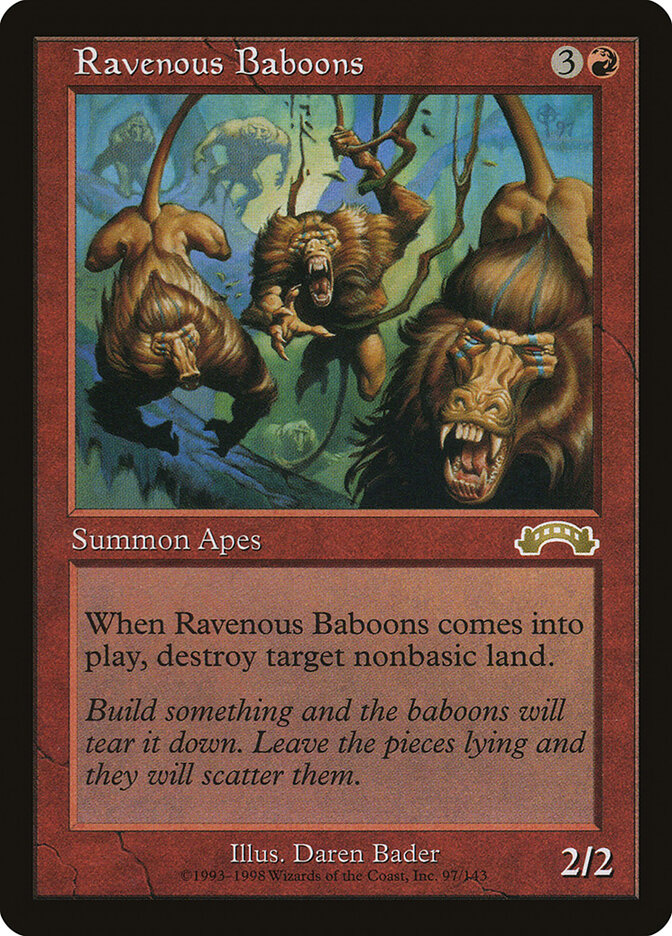 Ravenous Baboons card front