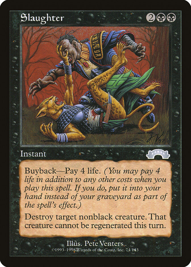 Slaughter card front