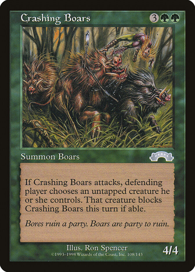 Crashing Boars card front