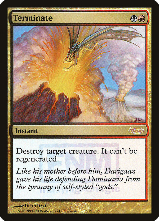 Terminate card front