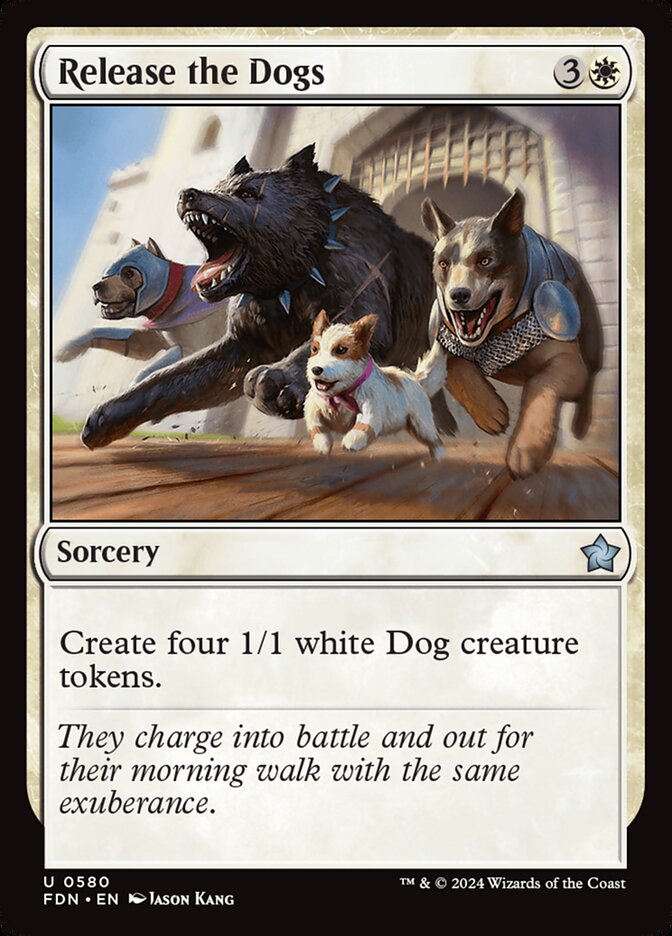 Release the Dogs card front