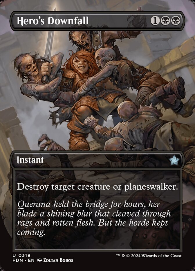 Hero's Downfall card front