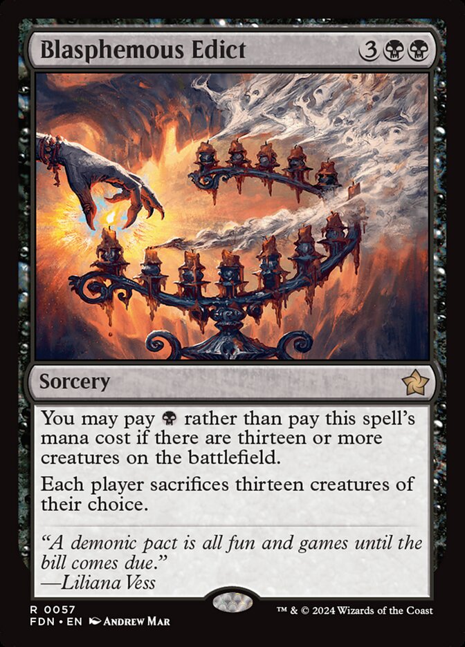Blasphemous Edict card front