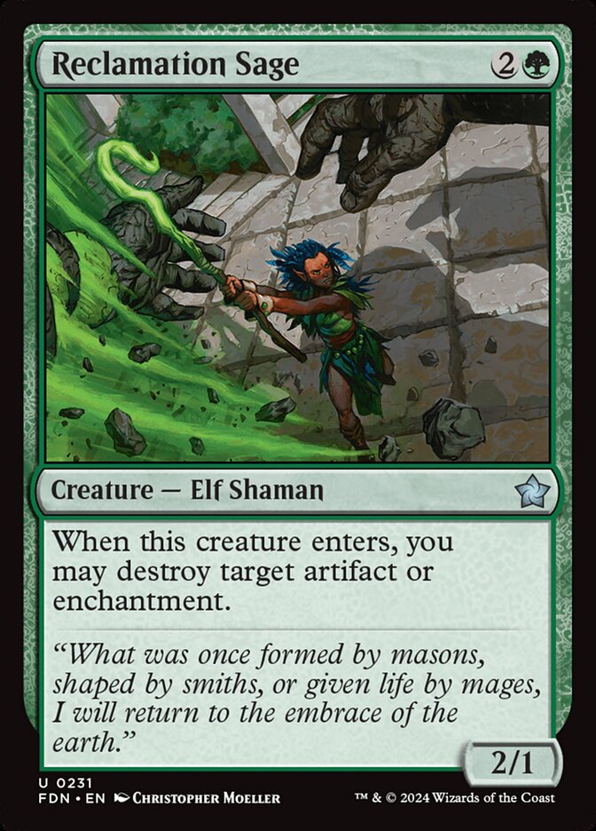 Reclamation Sage card front