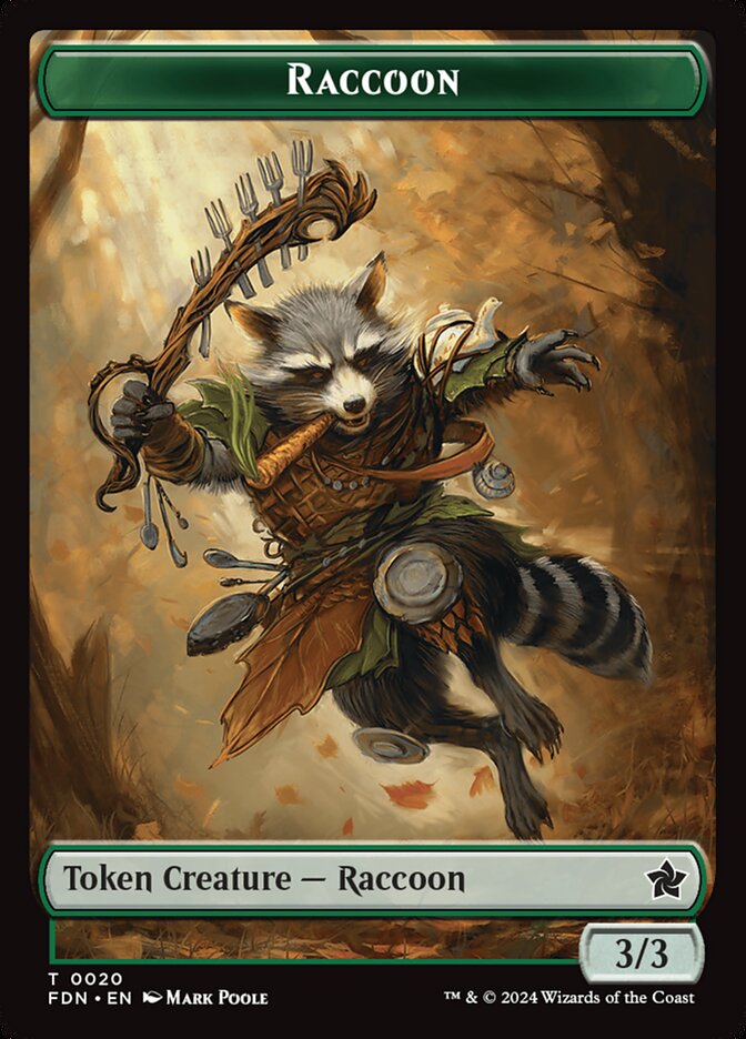 Raccoon card front